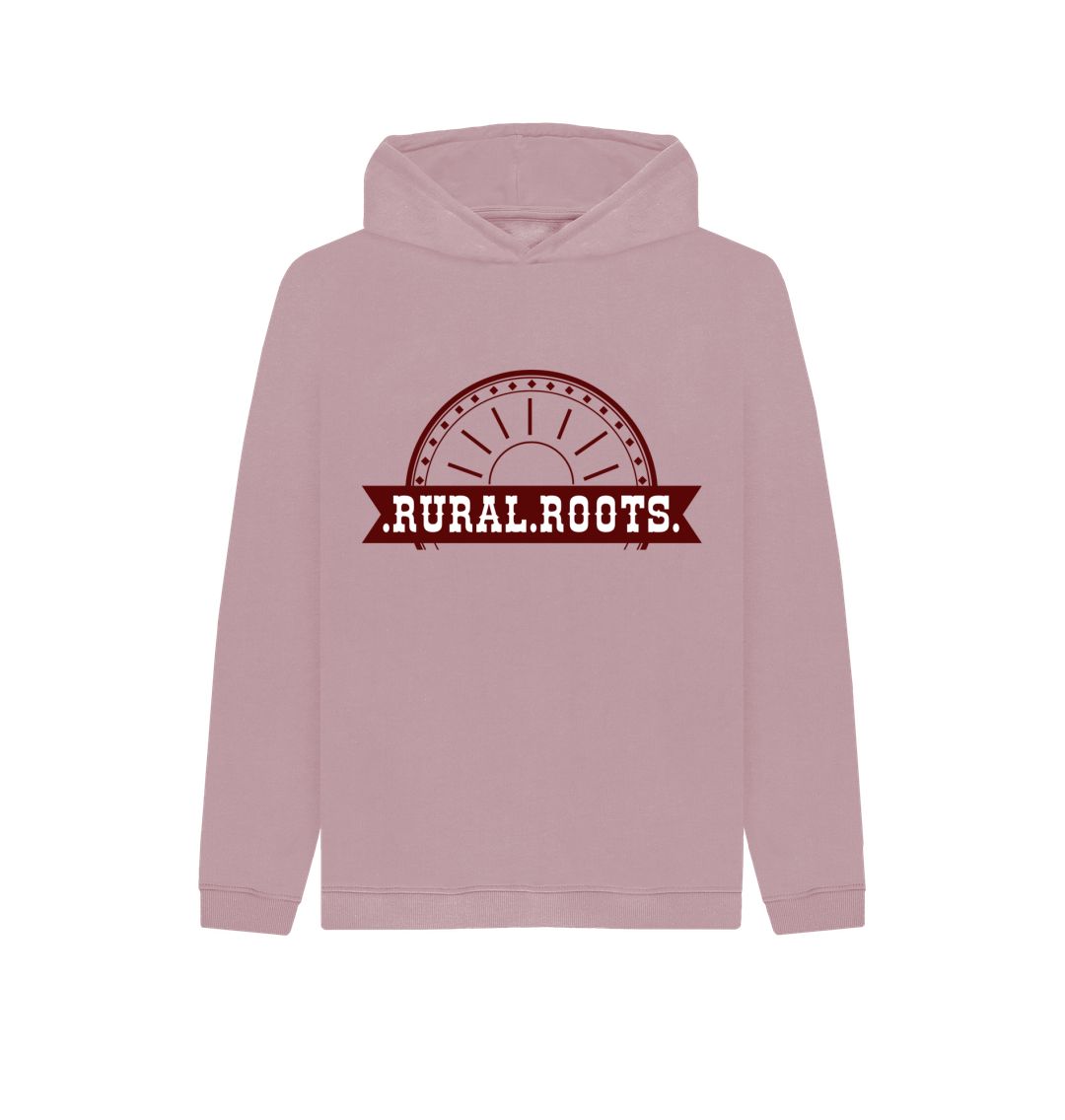 Mauve Rural Roots Logo Hoodie